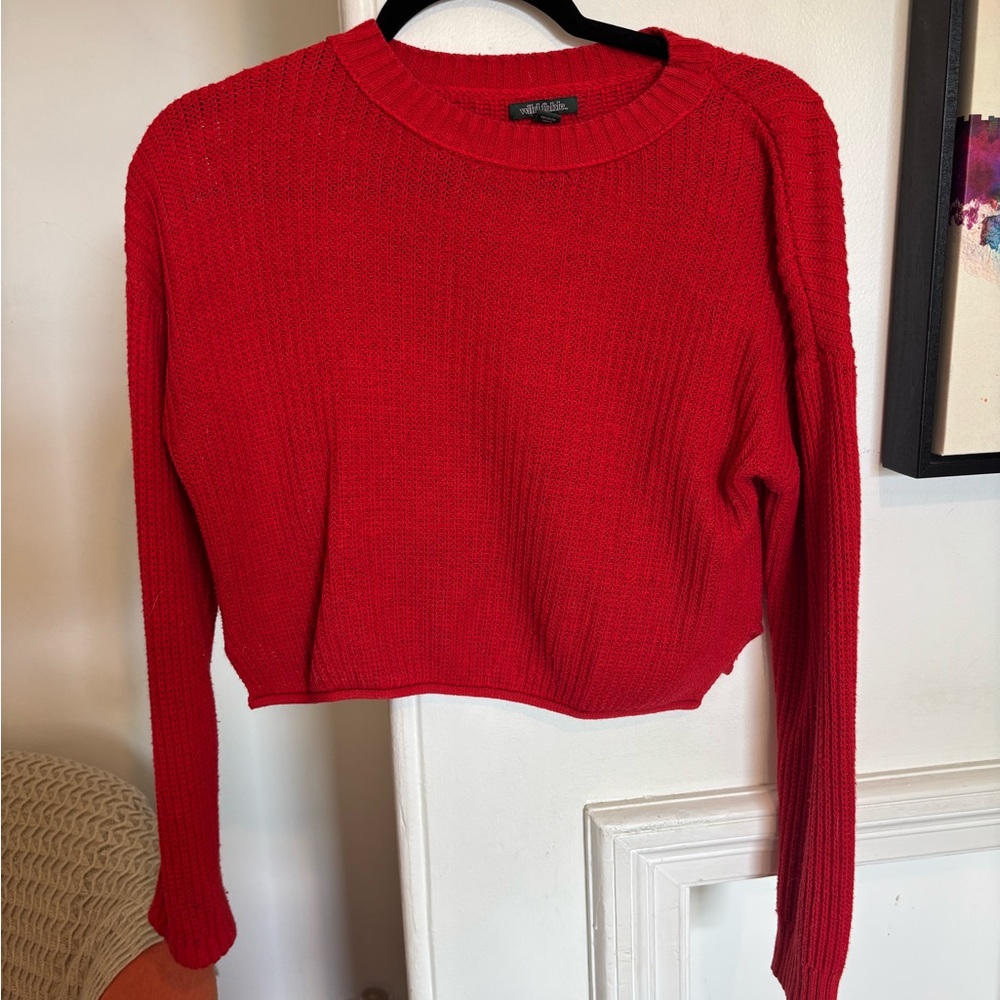 Wild Fable Vibrant Red Knit Top